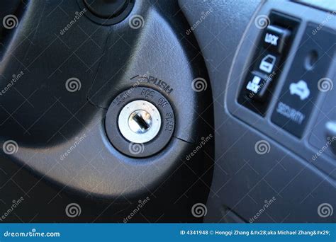 car ignition stock photo image  grey close door handle