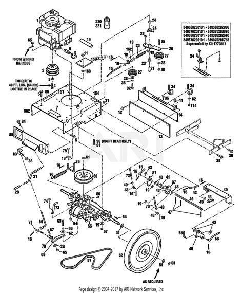 troy bilt  hp std  cut sn  parts diagram  drive assembly