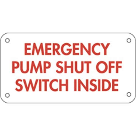 aluminum sign emergency shut  switch     amazoncom industrial scientific