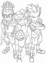 Inazuma Eleven Coloring Kids Pages Funny Anime sketch template