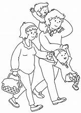 Family Coloring Pages Picnic Color Getcolorings sketch template