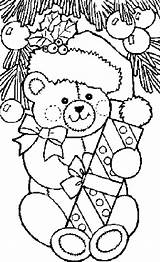 Coloring Pages Gifts Christmas Teddy sketch template