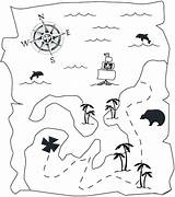 Map Coloring Pirate Getcolorings Treasure Pages sketch template