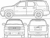 Tahoe Blueprint Chevy Dodge Suburban Durango Drawingdatabase sketch template