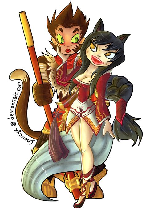 wukong and ahri by incueye on deviantart