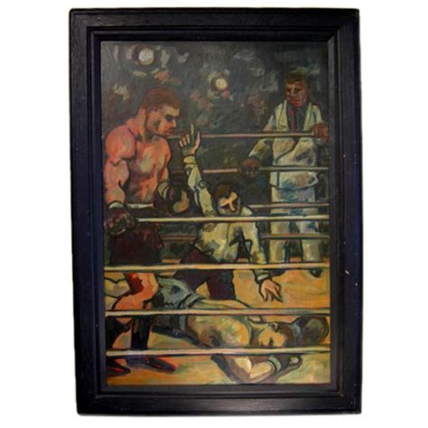 knockout boxing painting  arthur smith  stdibs
