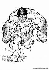 Coloring Hulk Pages Boys Print sketch template