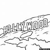 Hollywood Sign Los Angeles Coloring Pages Landmarks Famous Places Clip Ca Landmark Drawing Colouring Thecolor Sheets Kids Online Cliparts Usa sketch template
