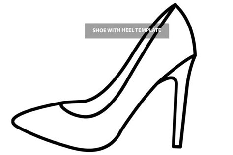 printable shoe  heel coloring page