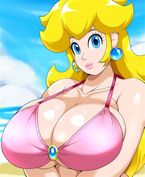 peach beach bikini top by speedyhimura super mario know your meme