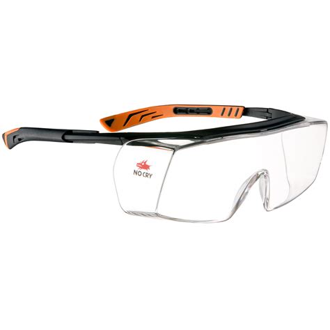 nocry over spec safety glasses with anti scratch wrap around lenses