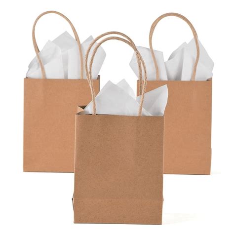 brown paper gift bags sm party supplies  pieces walmartcom walmartcom