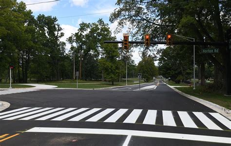 redesigned intersection opens  traffic  south jackson mlivecom