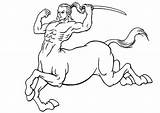 Centaur Coloring Pages Katana Moving Forward Getdrawings sketch template