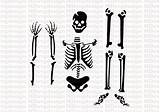 Skeleton Bones Graveyard sketch template