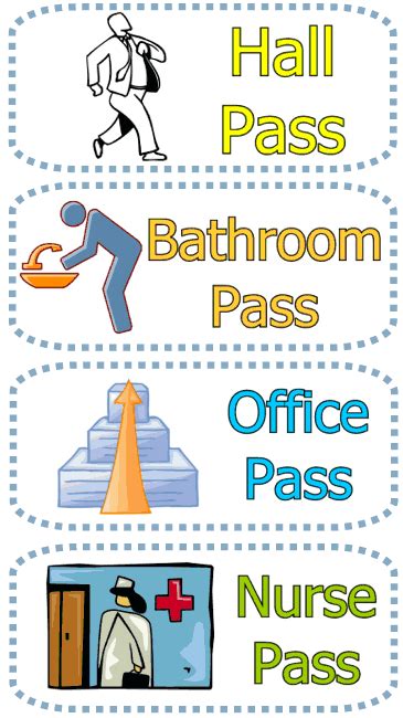 bathroom pass template bathroom passes template school pass template