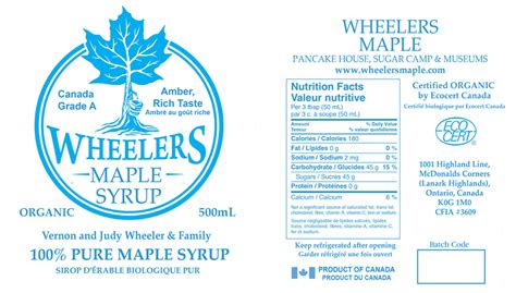 maple syrup ingredients label labels design ideas