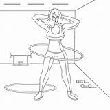 Hula Hoop Coloring Pages Supercoloring Categories sketch template