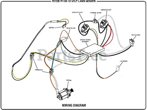 ryobi p   ryobi  walk  mower rev    wiring diagram  parts