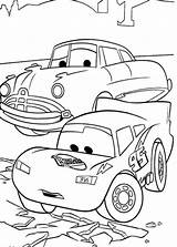 Coloring Doc Hudson Cars Mcqueen Pages Disney Lighting Car Printable Kids Broken Looking Road Print Colouring Cartoons Pixar Choose Board sketch template