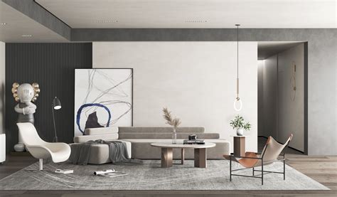 model modern realistic living room cgtrader