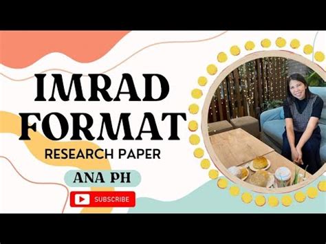 imrad format  research paper youtube