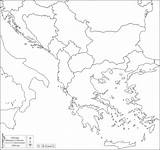 Balkans Muta Cartina Map Europa Maps Bianca States Balcanica Carta Blank Penisola Carte Outline Greece Slovenia Romania Italy Montenegro Gif sketch template