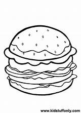 Cheeseburger Coloring Pages Printable Getdrawings Getcolorings Drawing sketch template