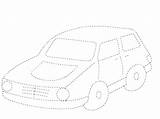 Car Trace Tracing Worksheet Worksheets Kids Preschool Kindergarten sketch template