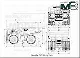Caterpillar 797f Truck Mining Drawing Blueprints 2d Model Copy Vector sketch template
