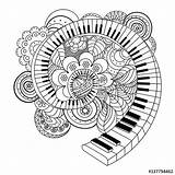 Coloring Mandala Music Pages Instrument Musical Adults Adult Fotolia Instruments Abstract Sheets Alexander Colouring Visit Choose Board Au Doodle Flower sketch template