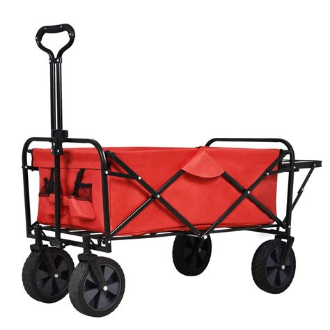 suncoo folding push wagon cart collapsible outdoor utility camping