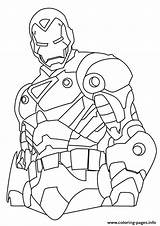 Coloring Man Pages Iron Avengers Marvel A4 Printable Print sketch template