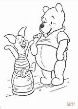 Coloring Pages Pooh Piglet Talking Printable sketch template