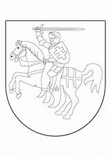 Schild Ritter Escudo Caballero Malvorlage Escudos Edad Kleurplaat Pferd Scudo Auf Malvorlagen Ridder Cavallo Paard Wappen Dibujo Caballo Medievales Ritterwappen sketch template