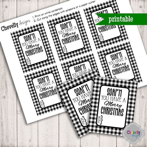 christmas soap gift tag printable holiday teacher etsy