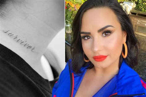 Demi Lovato Gets ‘survivor’ Neck Tattoo After Overdose