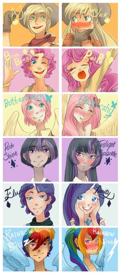 my little ponies as human both male and female oh my goodness why are people so good at art