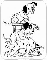 Coloring Pages Puppy 101 Dalmatians Printable Dalmatian Cruella Disneyclips Puppies Tower sketch template