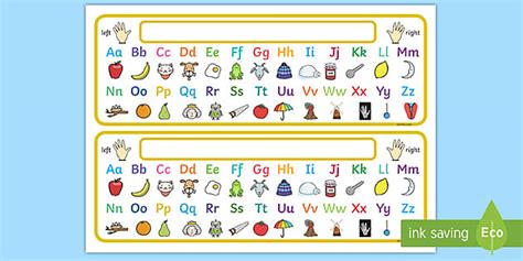 teaching  alphabet  struggling students desk strip