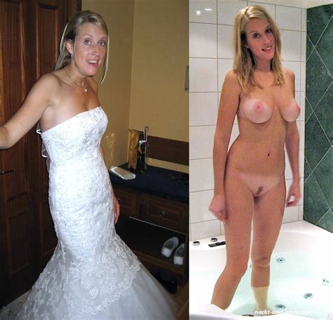 bride babe dressed and undressed