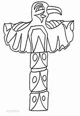 Totem Pole Coloring Pages Drawing American Printable Native Kids Eagle Poles Tiki Template Cool2bkids Raven Drawings Indian Colouring Templates Northwest sketch template