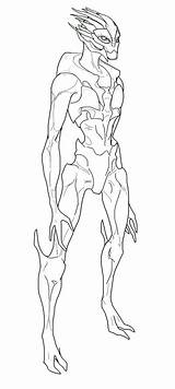 Turian Lineart sketch template