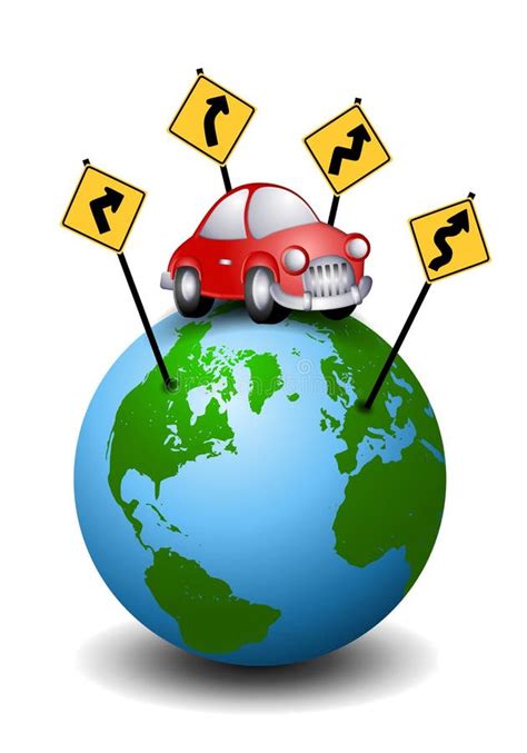 road trip travel directions stock vector illustration  directions earth