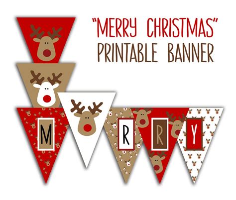 merry christmas banner christmas party printable sign etsy