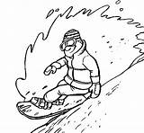 Nieve Snowboard Bajada Snowboarding Colorir Descida Taula Coloriage Discesa Colorier Prancha Descente Baixada Neu Dibuix Acolore Imprimer Dibuixos Esqui Coloritou sketch template