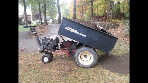 home  power wheelbarrow  propelled lawn cart   power lift tractor mods youtube