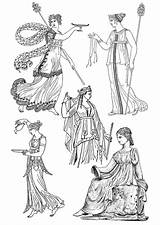 Women Greek Coloring Ancient Roman Dibujo Pages Fashion Para Colorear Grecia Griegas Mujeres Rome Edupics Clothing Toga Greece Dress Colouring sketch template