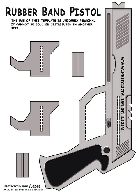 printable rubber band gun template printable templates