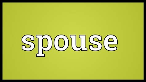 spouse meaning youtube